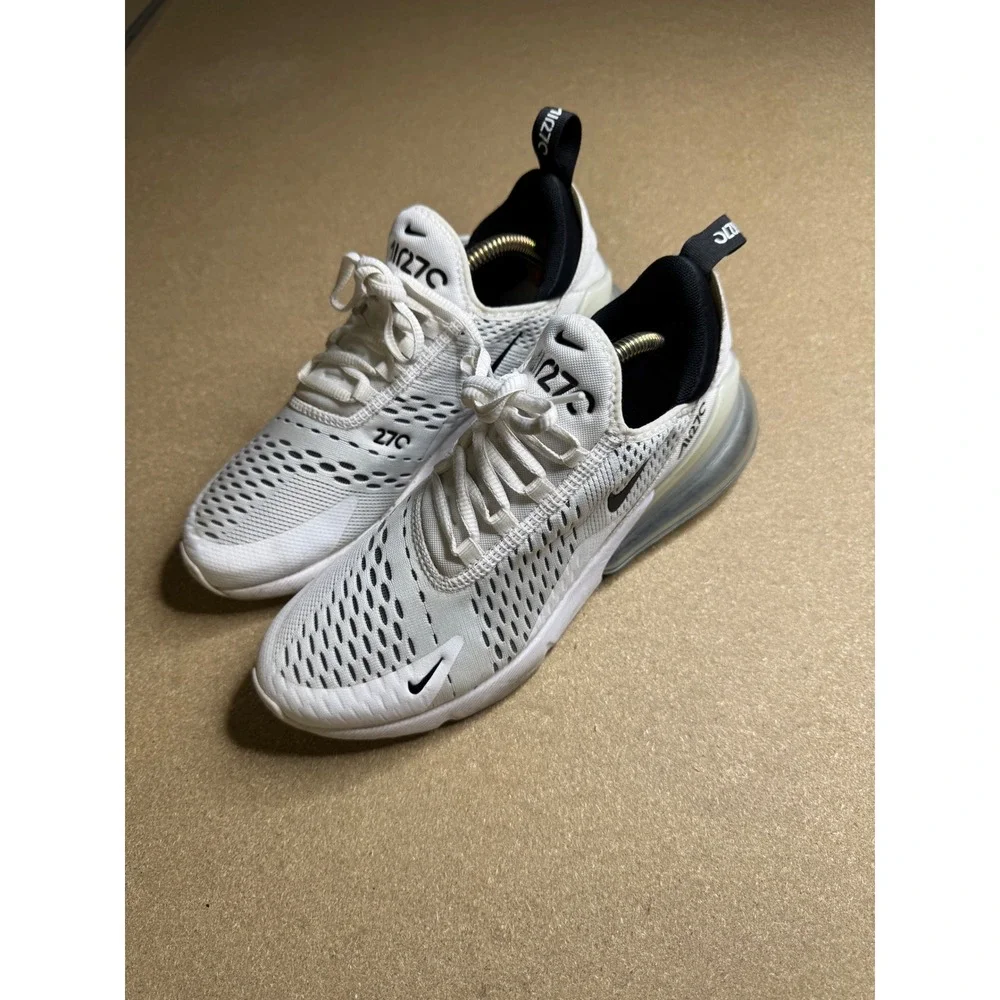 Nike Air Max 270 White Black AH6789-100 Womens Running Shoes Sneaker